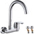 Kitchen mixer tap chrome finish showing full 360 degree swivel spout