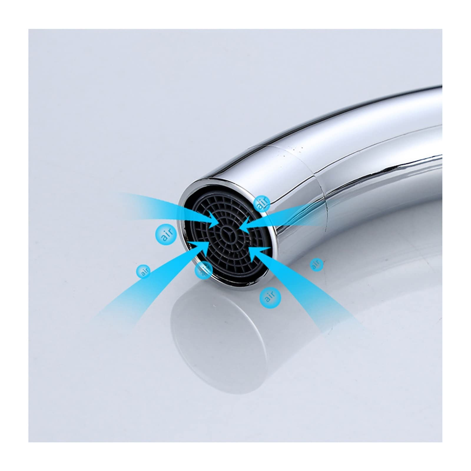 Kitchen mixer tap packaging with installation accessories included