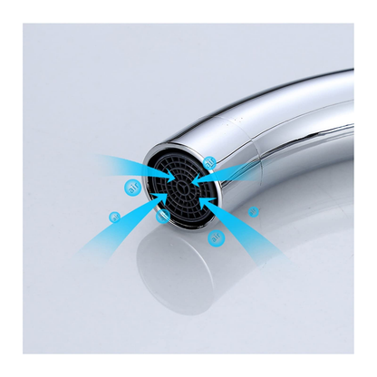Kitchen mixer tap packaging with installation accessories included