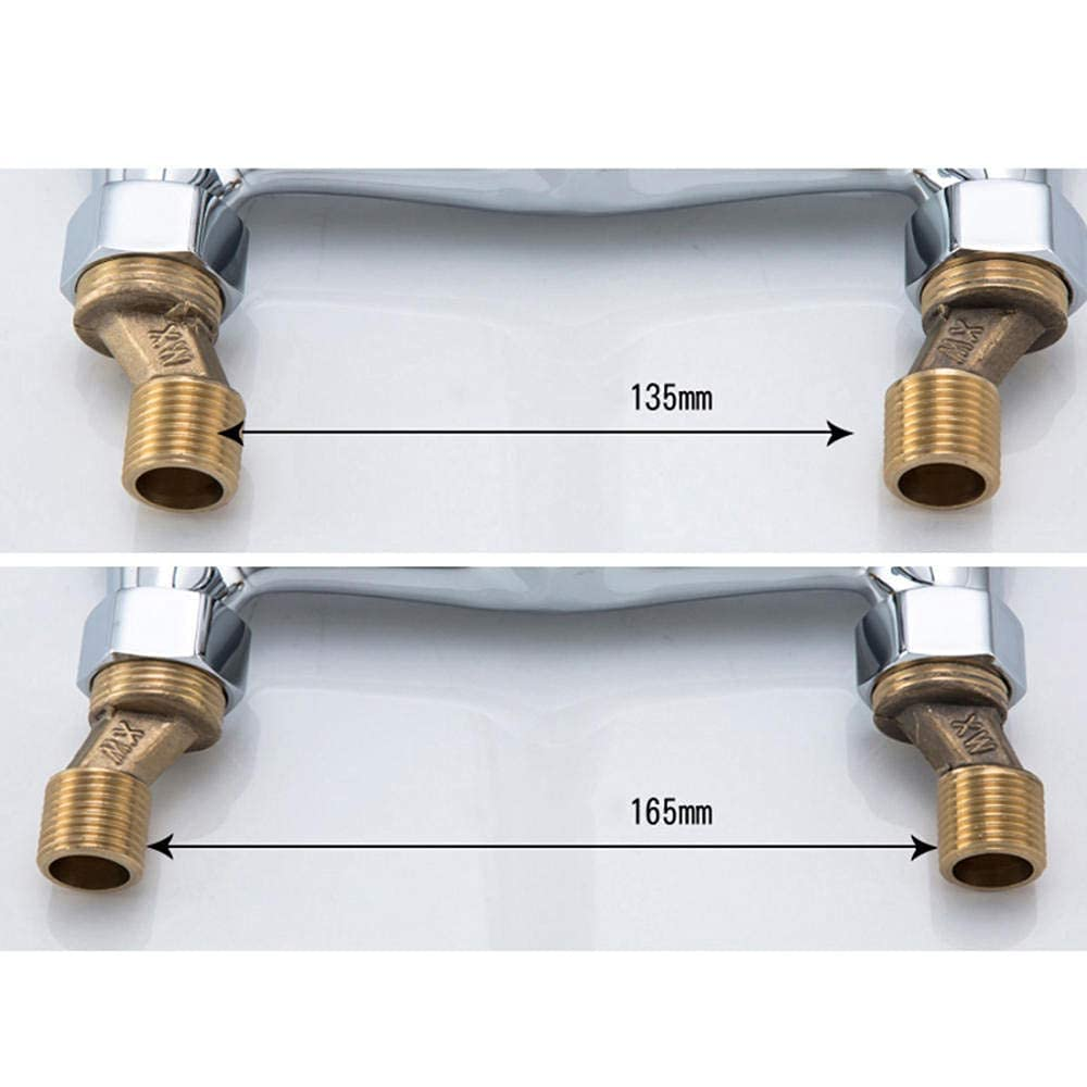 Top angle of kitchen mixer tap showing ceramic spool valve