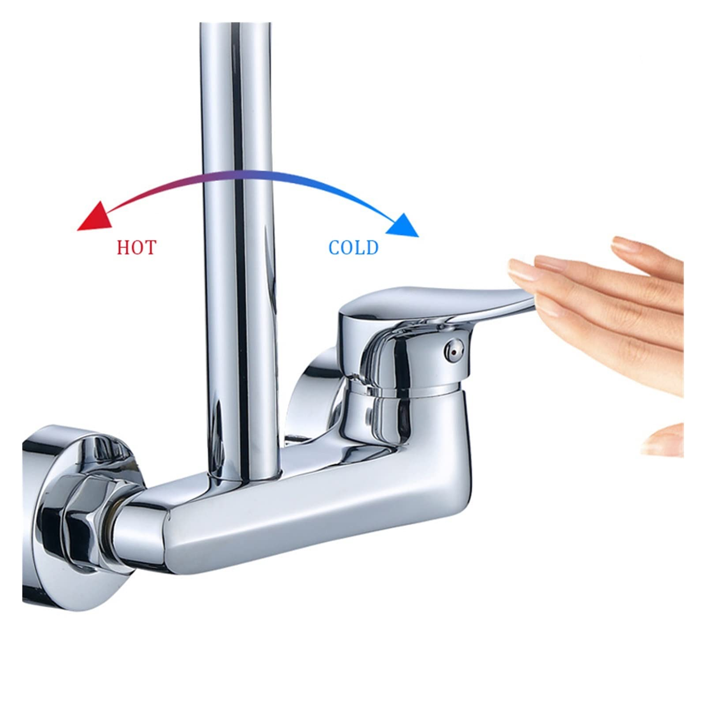 Under sink view of kitchen mixer tap plumbing connection