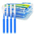 Interdental brush toothpick close up showing blue handle