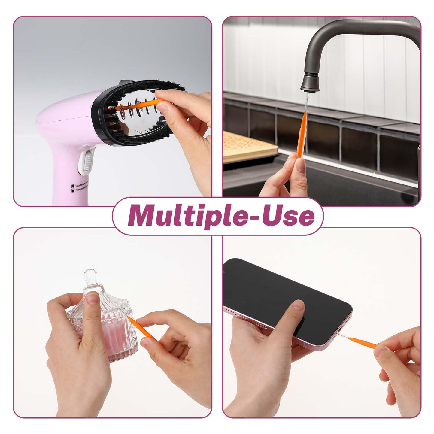 Interdental brush toothpick set displayed for travel use