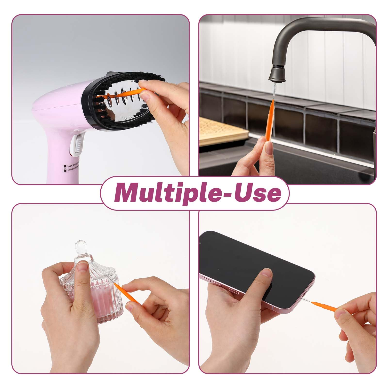 Interdental brush toothpick set displayed for travel use