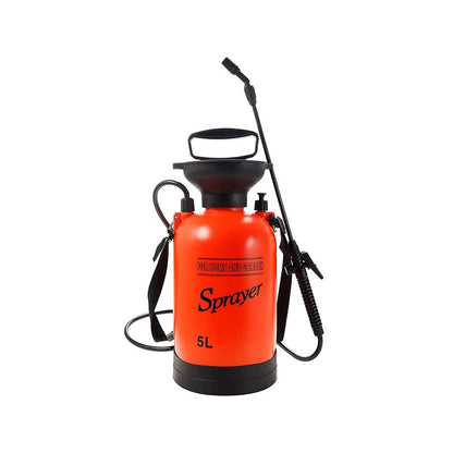 Weed sprayer 5L showing translucent white tank with green accents