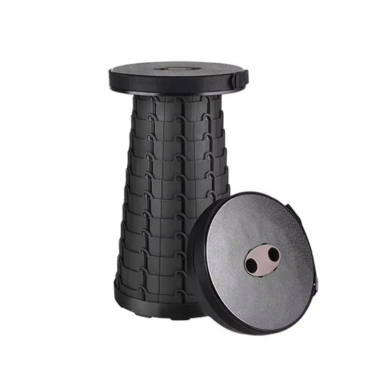 Folding telescopic stool with 120 cm shoulder strap attached