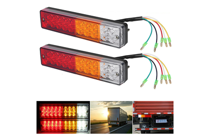 Side angle of LED trailer tail light with ABS casing