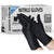 Disposable nitrile gloves medium size black box front view
