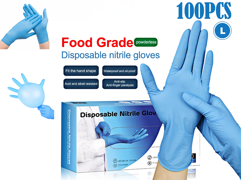Nitrite Large Size Disposable Gloves  100x