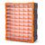 Tool storage bin 60 drawer rack front view with orange frame