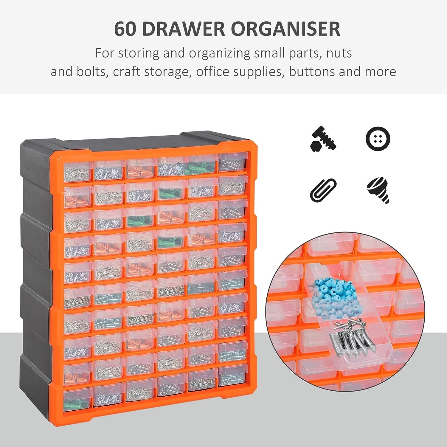 Stacked tool storage bins showing flexible workshop use