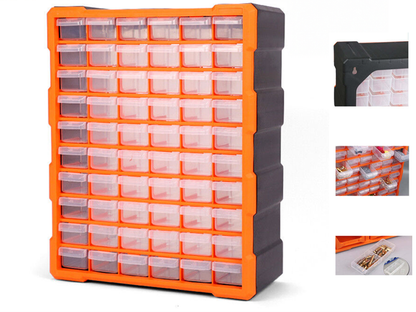Stacked tool storage bins showing flexible workshop use