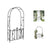 Garden Arch Archway black iron front view with twin gates