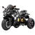 Ride on bike electric motorbike side view in grey and black