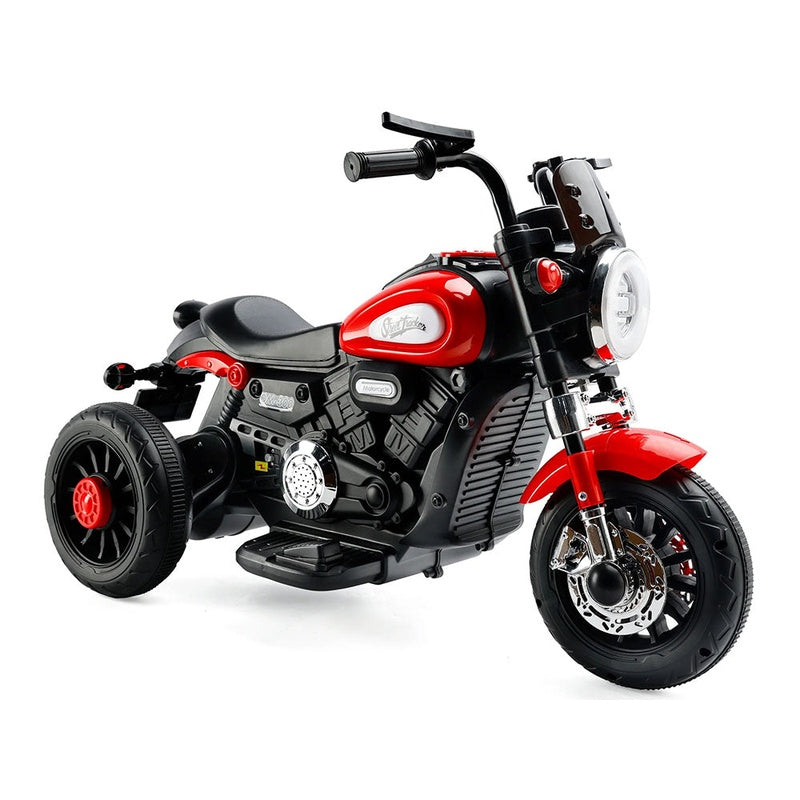 Ride On Bike motorcycle toy side view in red and black