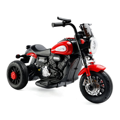 Ride On Bike motorcycle toy side view in red and black