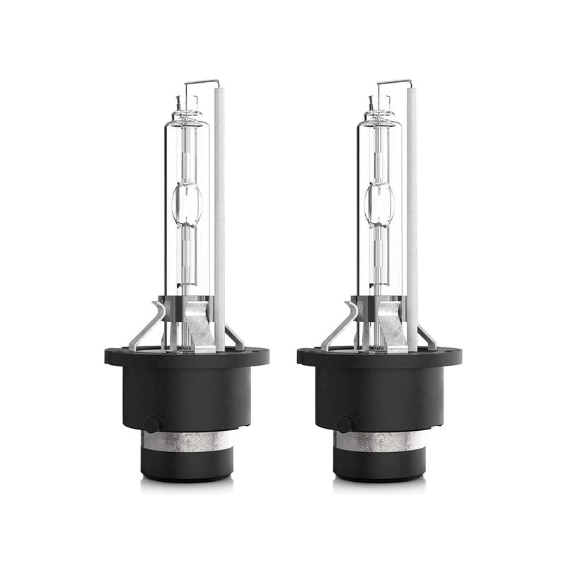 D4S HID xenon car headlight bulb showing yellow white light output