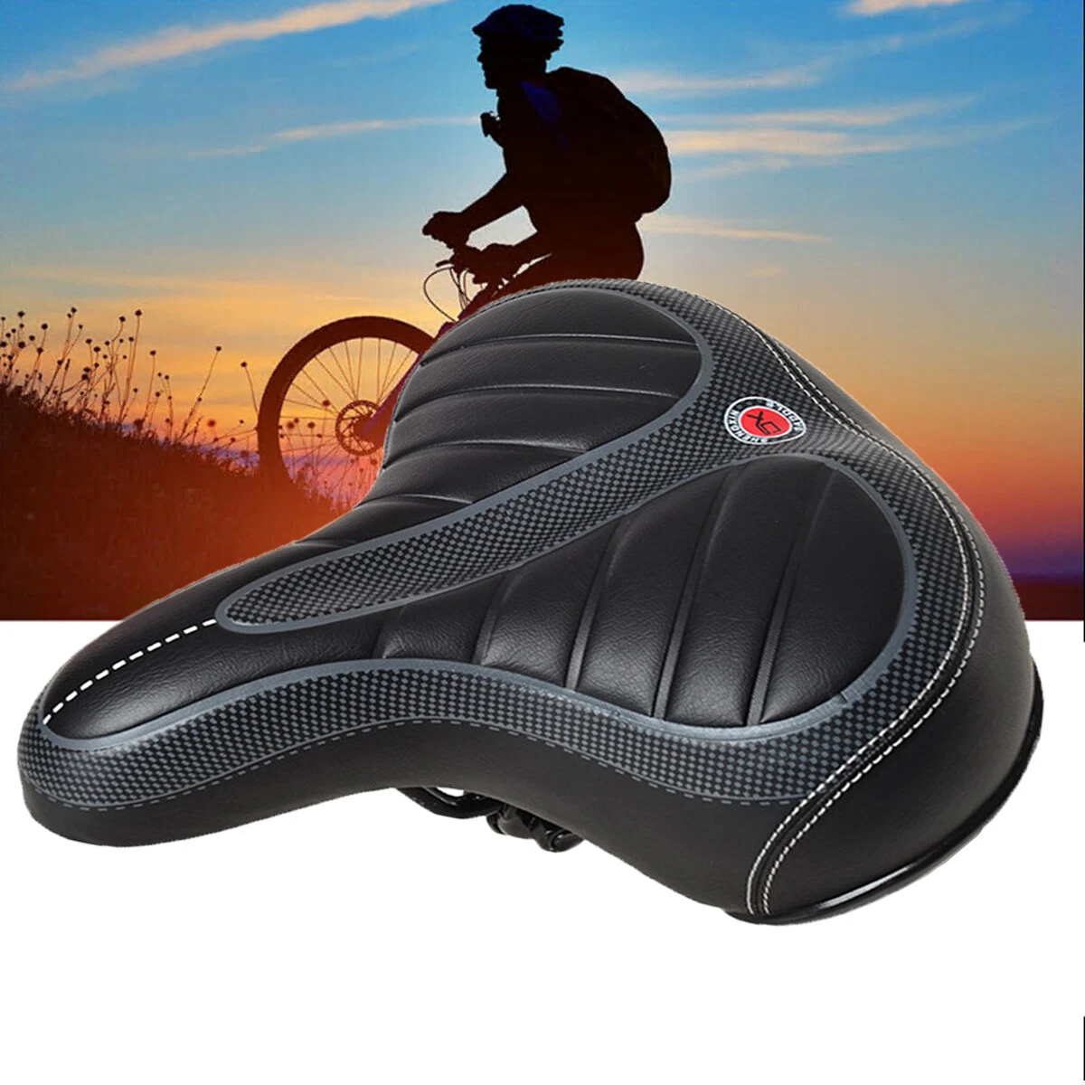 Bike saddle in black colour suitable for road and mountain bikes