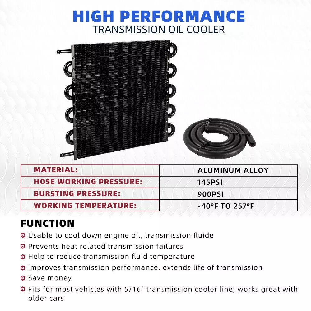 Oil cooler radiator 8 rows kit with mounting accessories