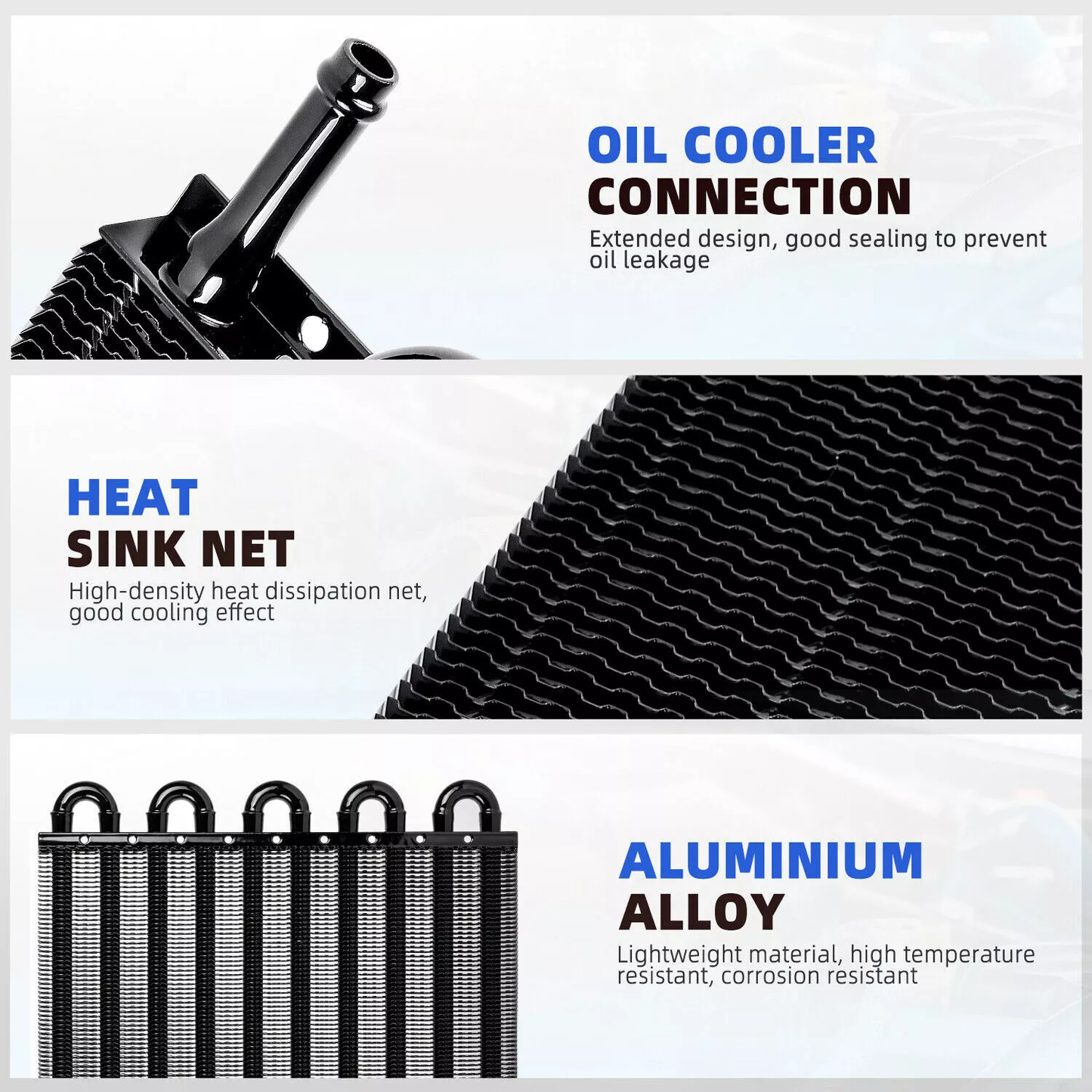Oil cooler radiator 8 rows kit suitable for cars and SUVs