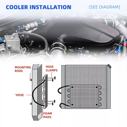 Oil cooler radiator 8 rows kit suitable for cars and SUVs
