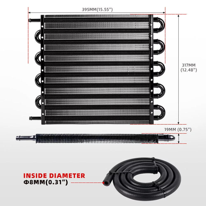 Oil cooler radiator 8 rows kit suitable for cars and SUVs