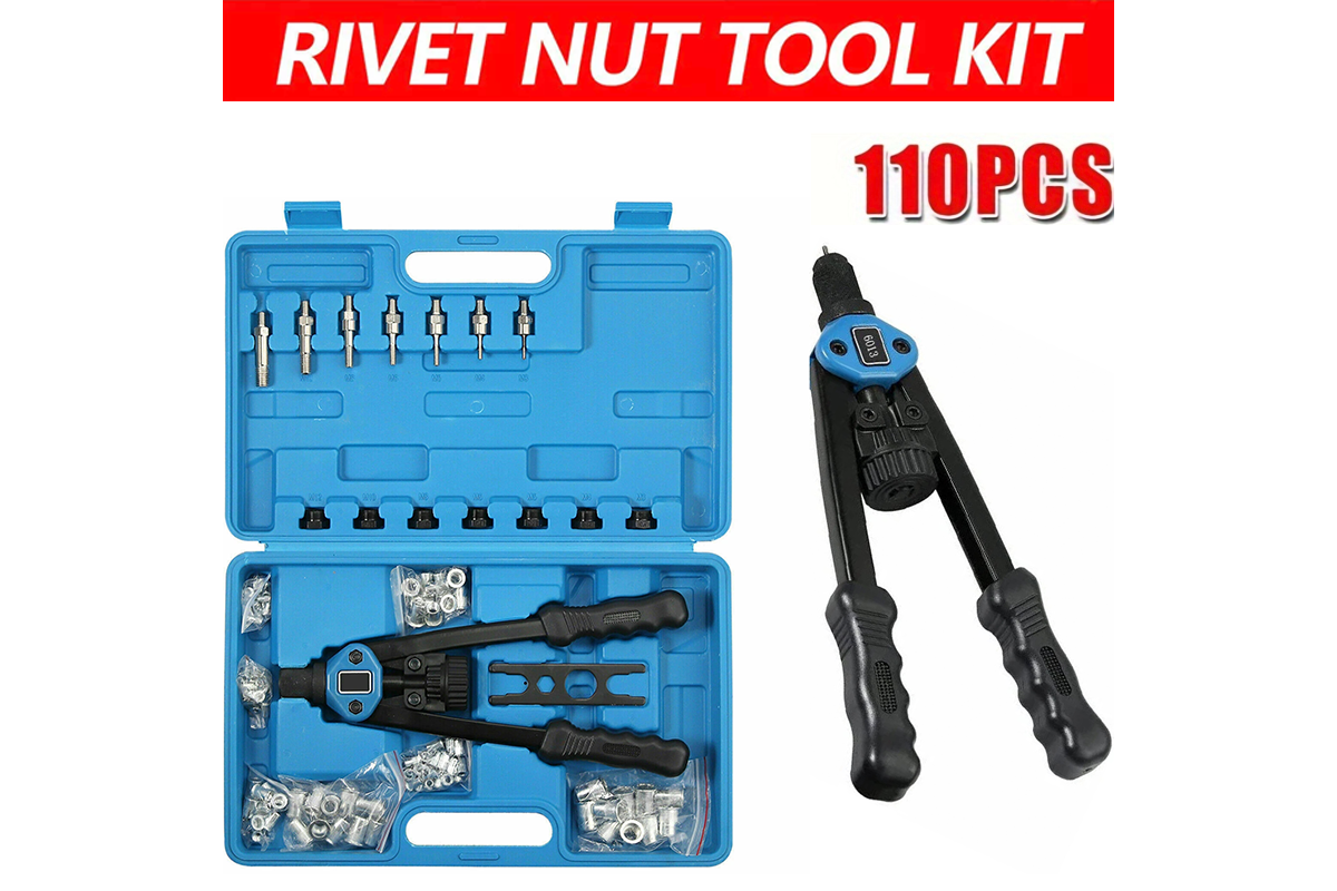 Close-up of rivet nut tool kit ergonomic anti-slip handle