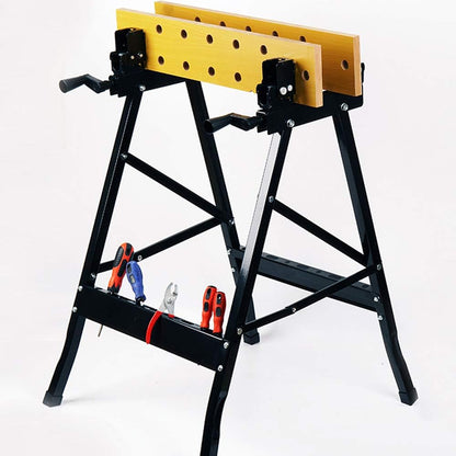 Work bench height showing 75 cm for comfortable use