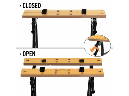 Work bench plastic jaws rotated for secure clamping
