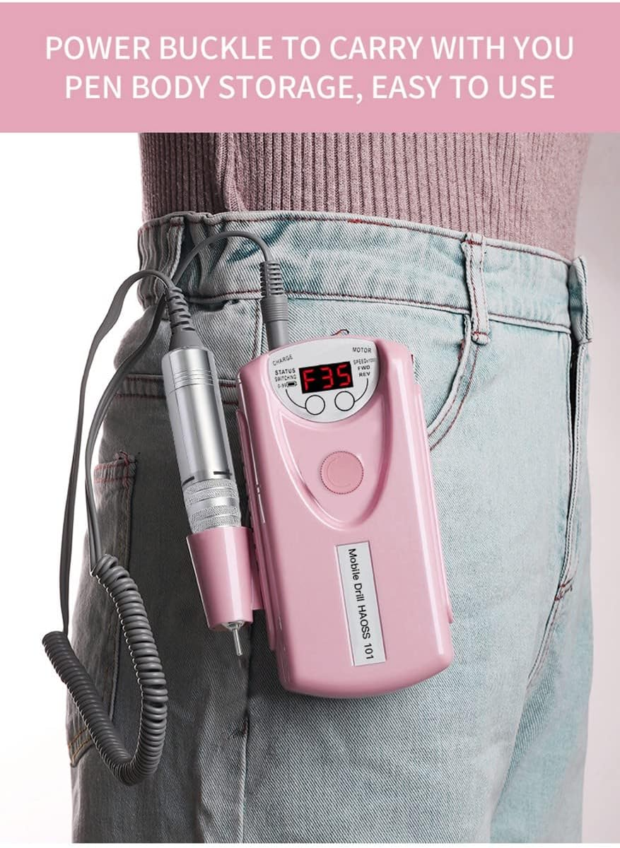 Electric nail file made from ABS plastic with ergonomic design