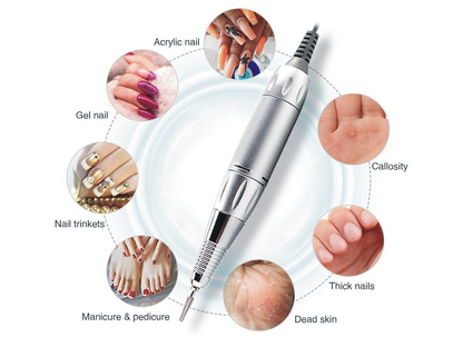 Electric nail file made from ABS plastic with ergonomic design