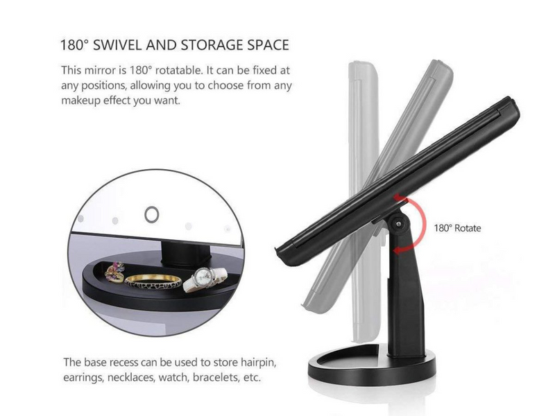 LED Makeup Mirror with Smart Touch Control