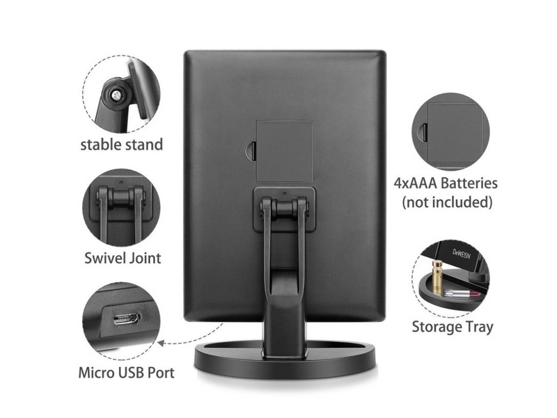 LED Makeup Mirror with Smart Touch Control
