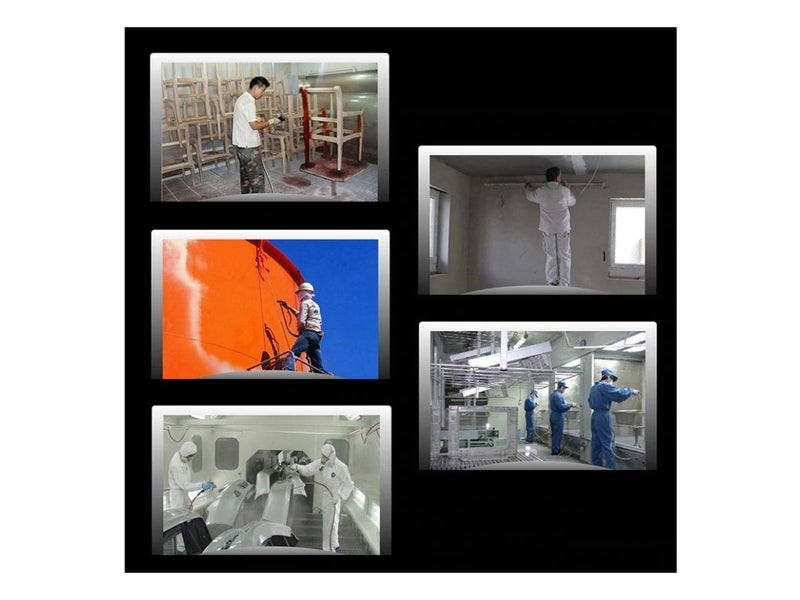 Top view of paint sprayer with 15 mm nozzle diameter