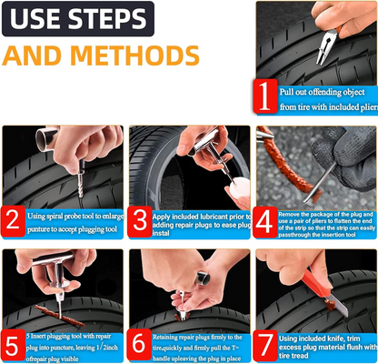Needle-nose pliers from tyre repair kit shown