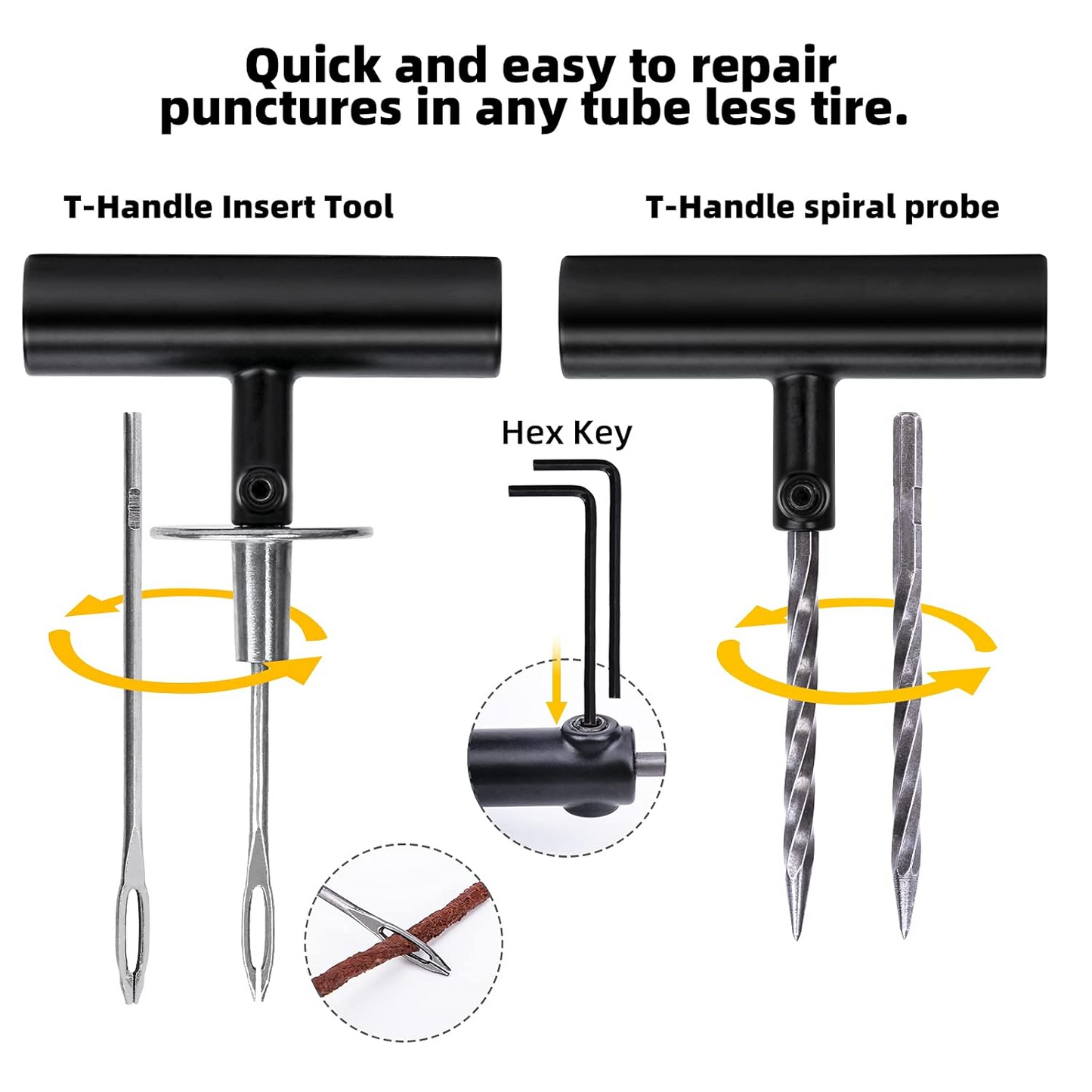 Tyre repair kit four-in-one tool for versatile use