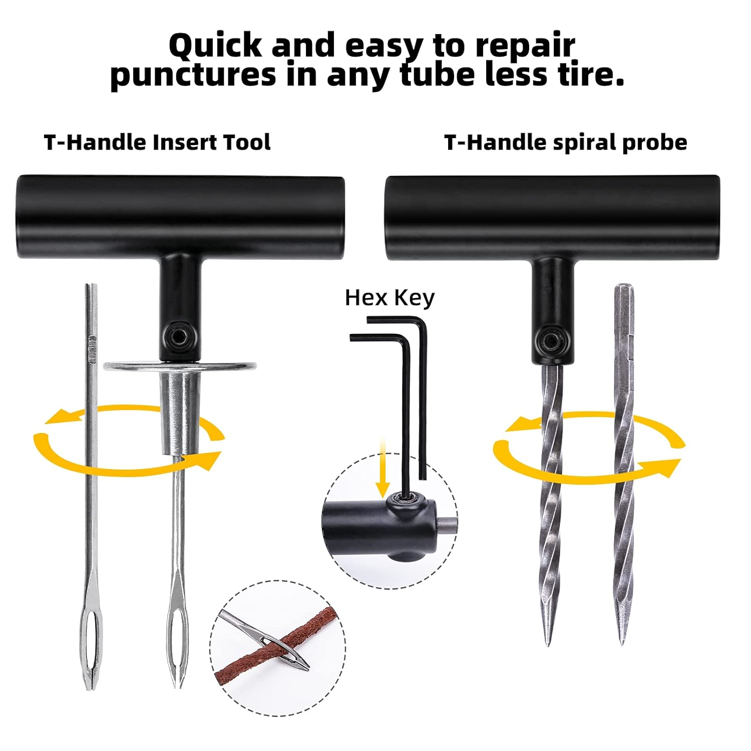 Tyre repair kit four-in-one tool for versatile use