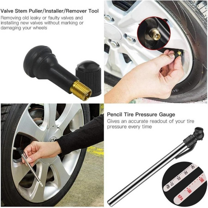 Tyre repair kit packed neatly for roadside emergencies
