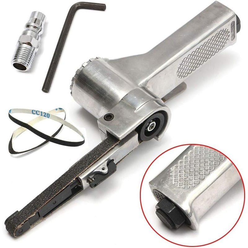 Air Belt Sander with Sanding Belts (Pneumatic Tool)