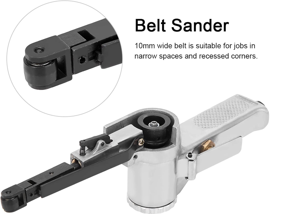 Air Belt Sander with Sanding Belts (Pneumatic Tool)