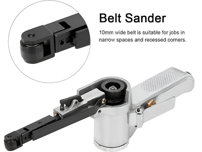 Air Belt Sander with Sanding Belts (Pneumatic Tool)