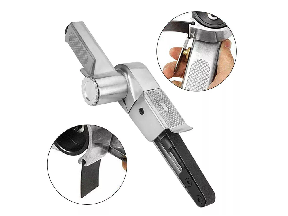 Air Belt Sander with Sanding Belts (Pneumatic Tool)