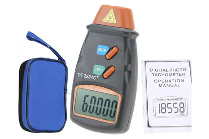 Side angle of digital tachometer with ABS plastic housing