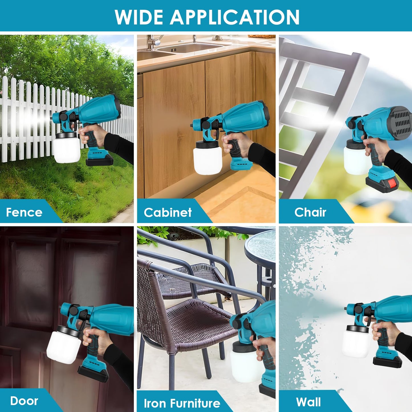 Paint sprayer ready for indoor furniture painting