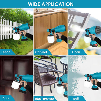 Paint sprayer ready for indoor furniture painting