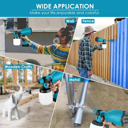 Paint sprayer ready for indoor furniture painting