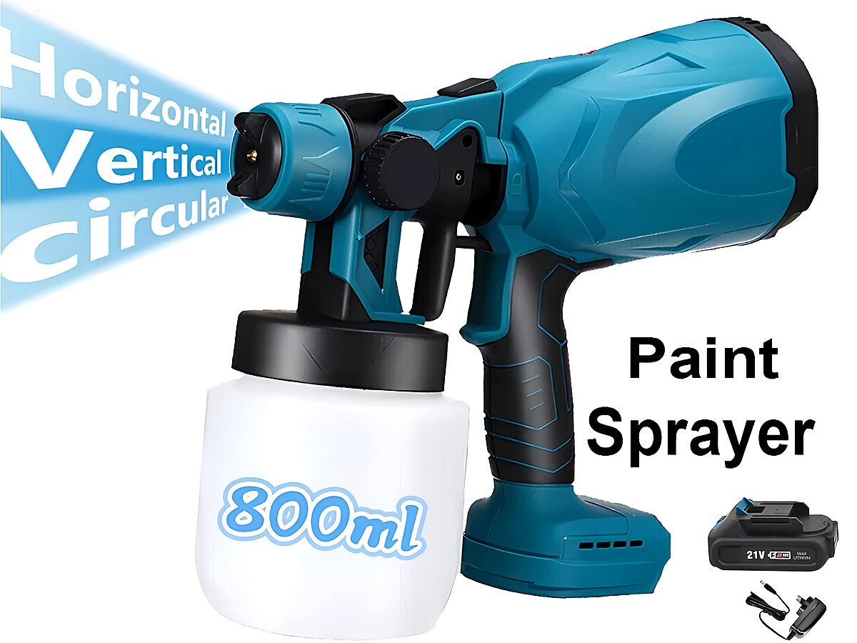 Paint sprayer ready for indoor furniture painting
