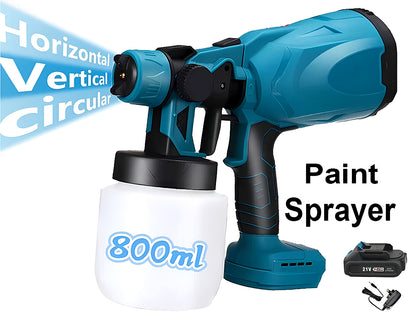 Paint sprayer ready for indoor furniture painting