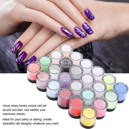 Nail dip powder kit showing chip-resistant finish on nails