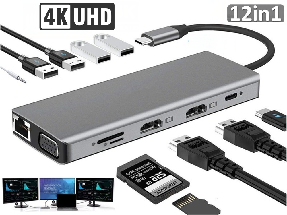 12-in-1 USB C Universal Docking Station